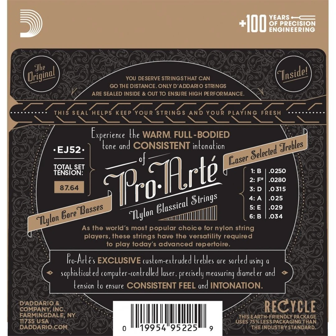 Струны для классической гитары D’Addario EJ52