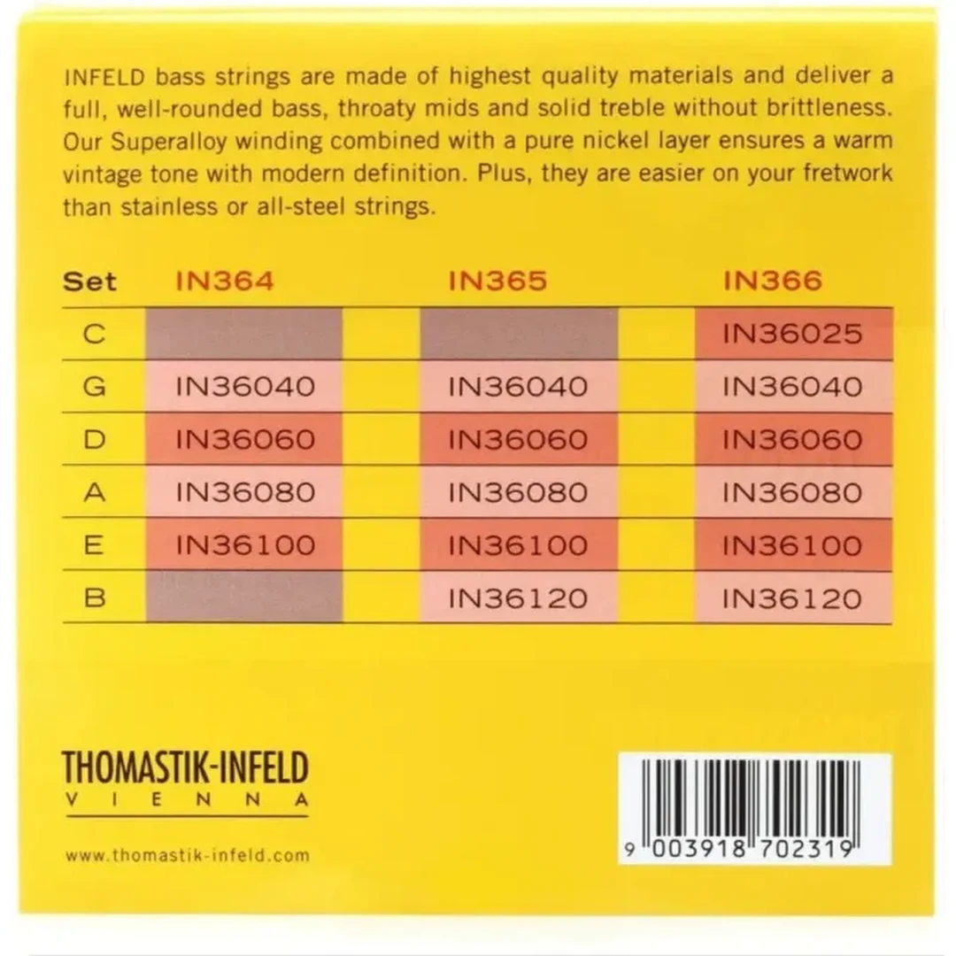 Струны для бас-гитары Thomastik IN364 40-100