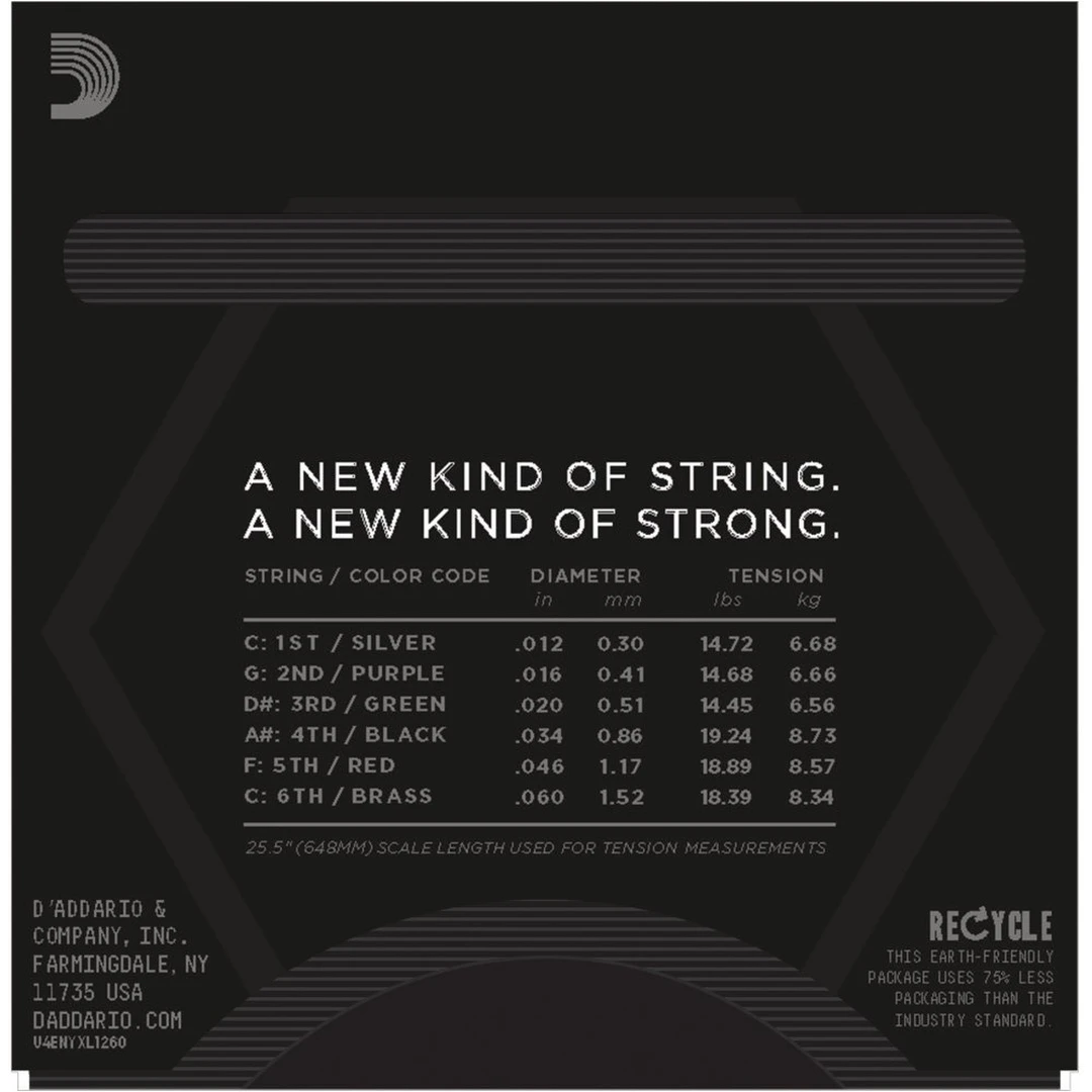 Струны для электрогитары D’Addario NYXL1260 12-60