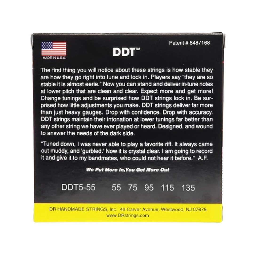 Струны для бас-гитары DR DDT5-55 55-135 5-String