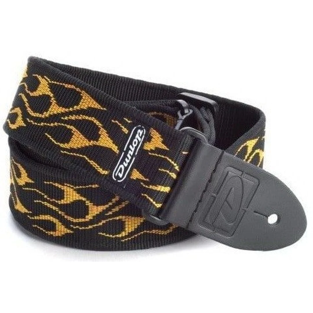 Ремень для гитары Dunlop D38-11OY Flambe OR/YE