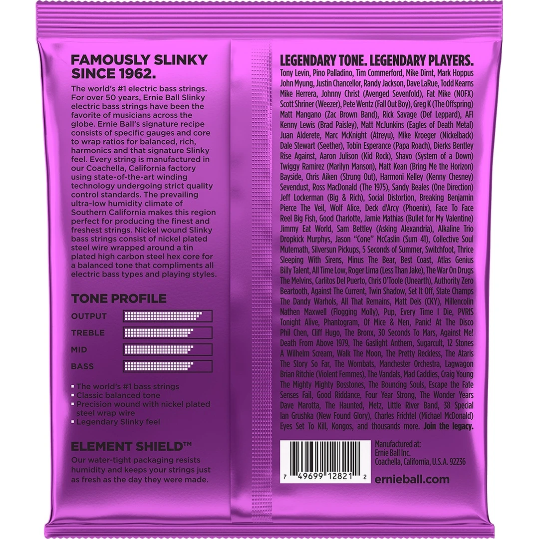 Струны для бас-гитар Ernie Ball 2821 50-135
