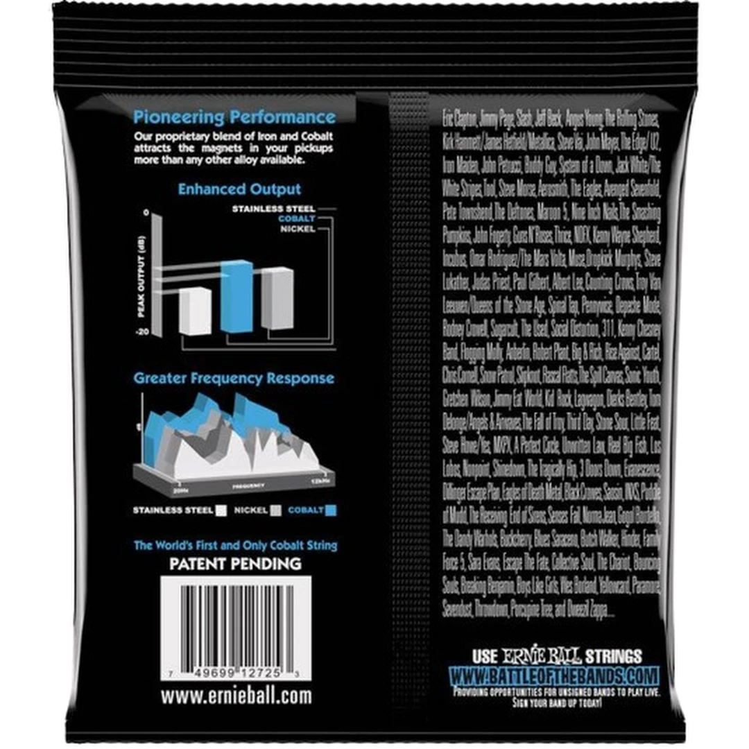 Струны для электрогитары Ernie Ball 2725 Cobalt Extra Slinky 8-38