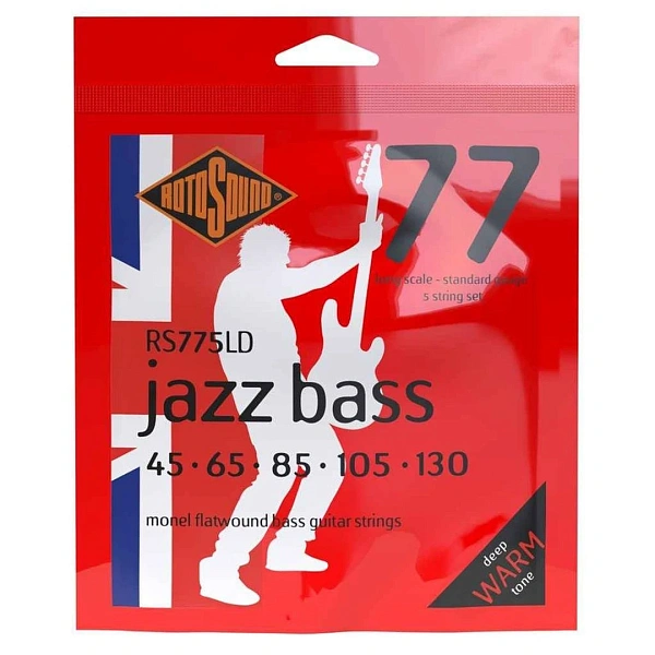 Струны для бас-гитары Rotosound RS775LD Jazz Bass Flatwound Strings Monel 45-130