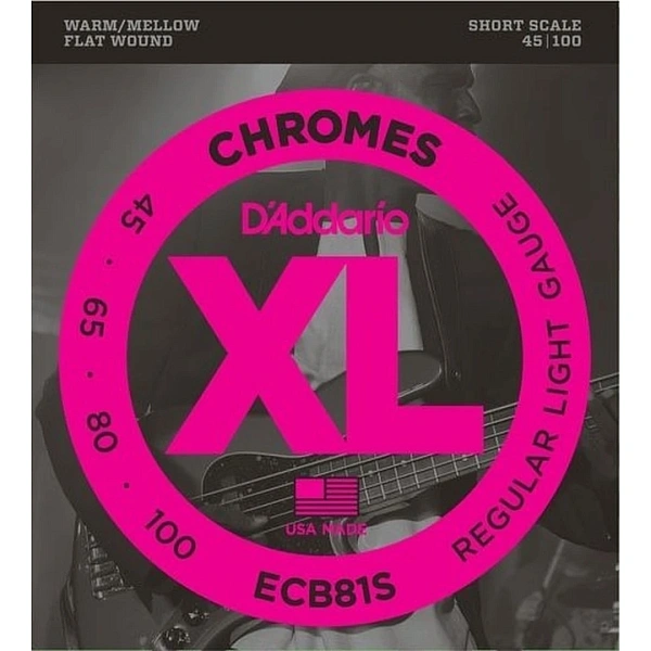Струны для бас-гитары D’Addario ECB81S Chromes 45-100