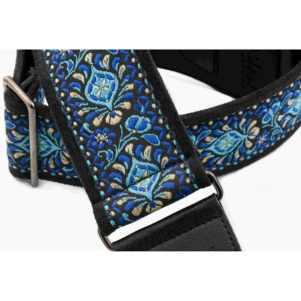 Ремень для гитары RightOn Straps Standard Plus Woodstock II Blue