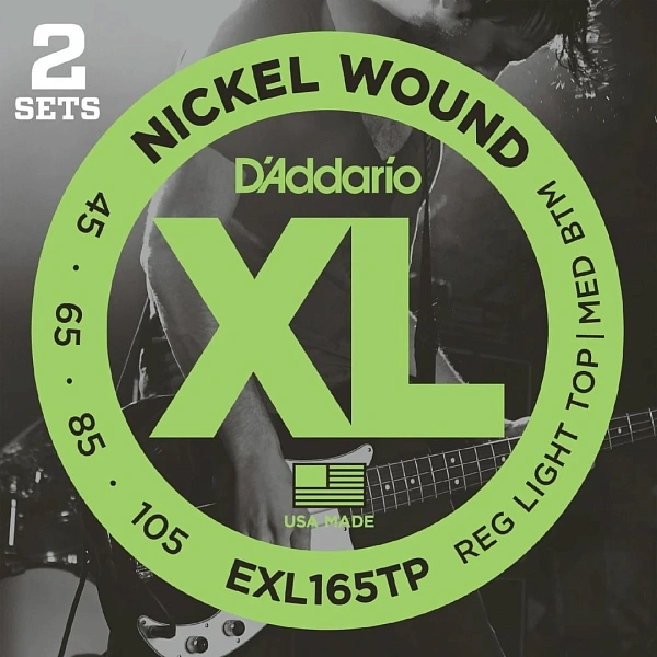 Струны для бас-гитары D’Addario EXL165TP 45-105