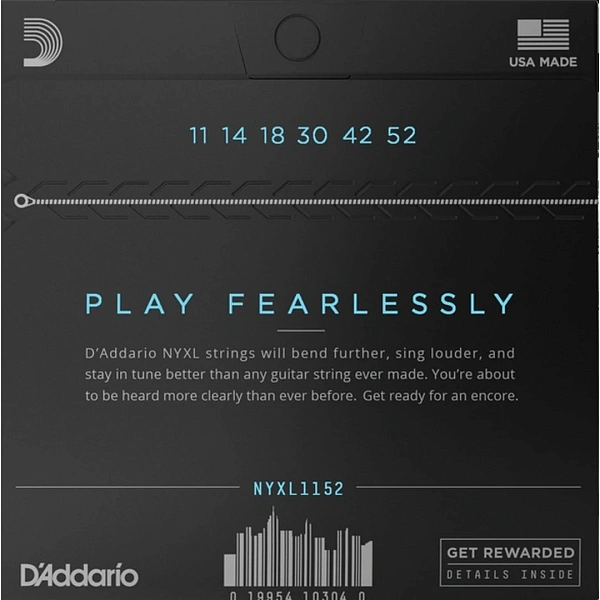 Струны для электрогитары D’addario NYXL1152 11-52