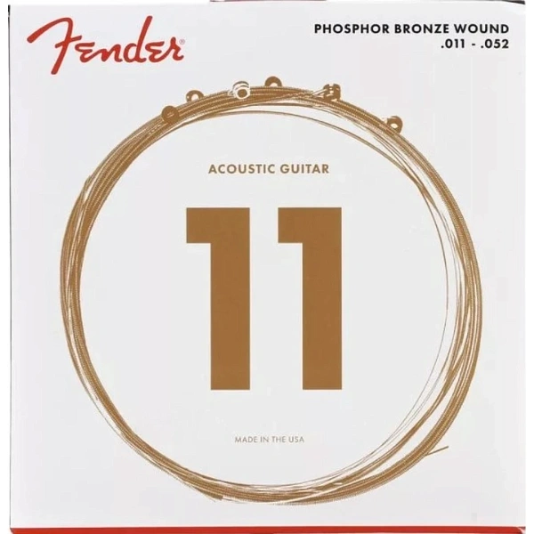 Струны для акустической гитары Fender 60CL Phosphor Bronze Ball 11-52