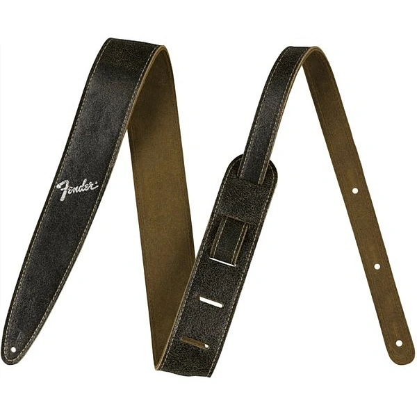 Ремень для гитары Fender 2" Distressed Leather Strap Black