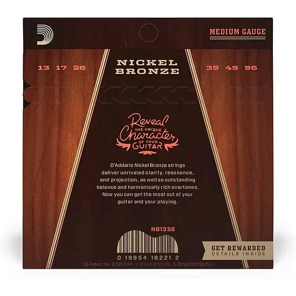 Струны для акустической гитары D’Addario NB1356 13-56
