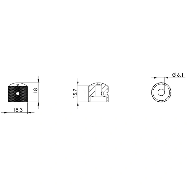 Ручки потенциометра Schaller 15020600 Ruthenium