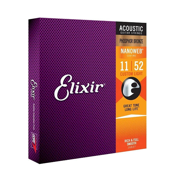 Струны для акустической гитары Elixir 16027 11-52