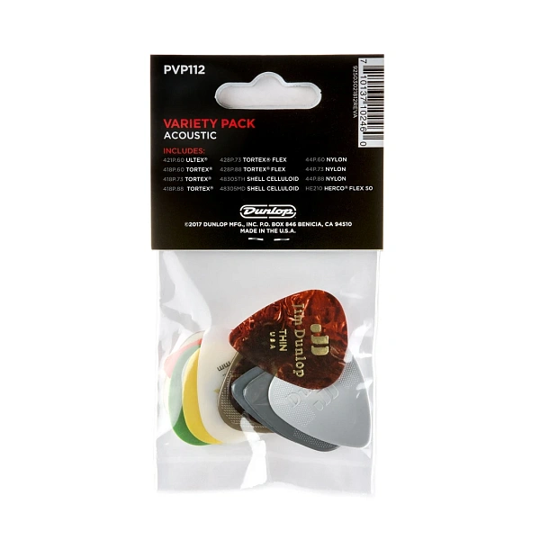 Набор медиаторов Dunlop PVP112 Acoustic Guitar Pick Variety Pack