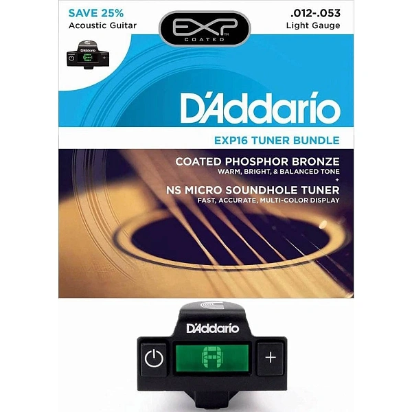 Струны для акустической гитары D’Addario EXP16-CT15 12-53