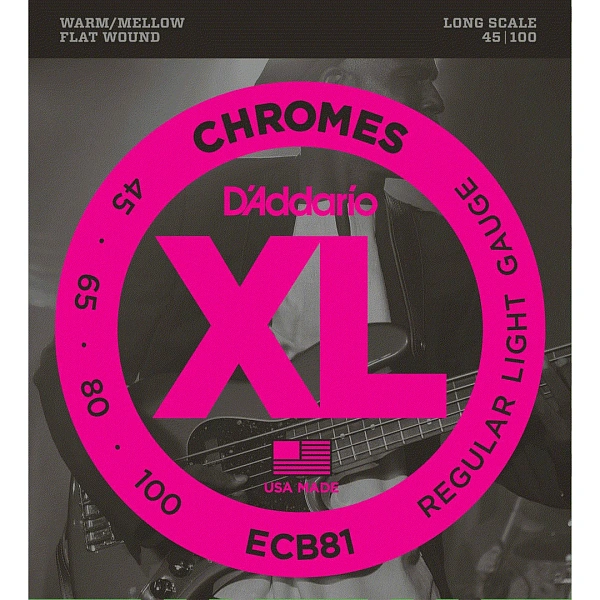 Струны для бас-гитары D’Addario ECB81 45-100