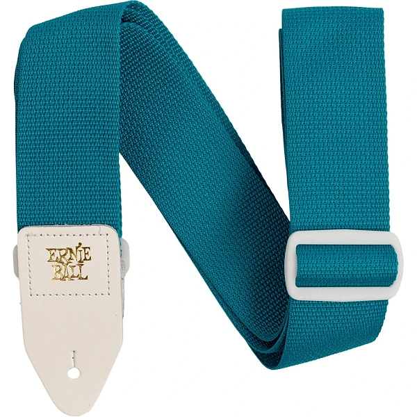 Ремень для гитары Ernie Ball Polypro Teal &amp; White P05349