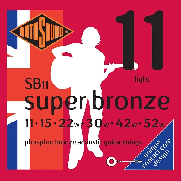 Струны для акустической гитары Rotosound SB11 Strings Phosphor Bronze