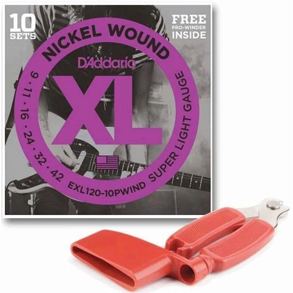 Струны для электрогитары D’Addario EXL120-10PWIND 9-42