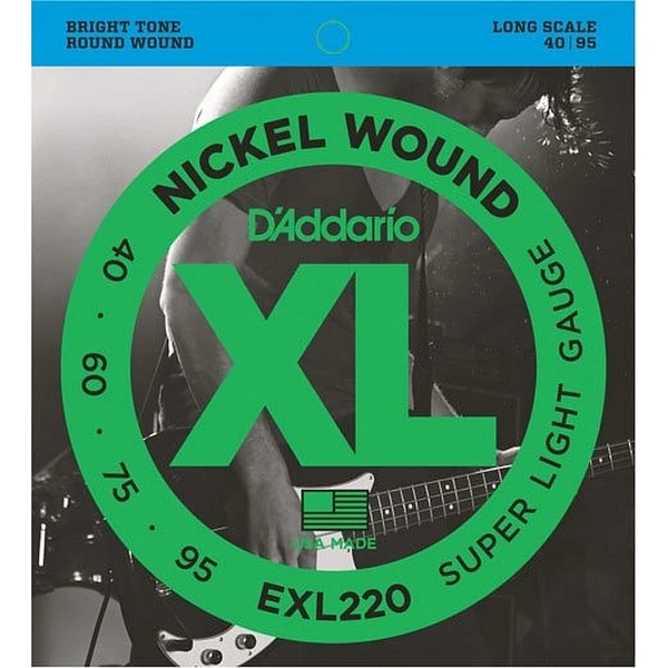 Струны для бас-гитары D’Addario EXL220 40-95