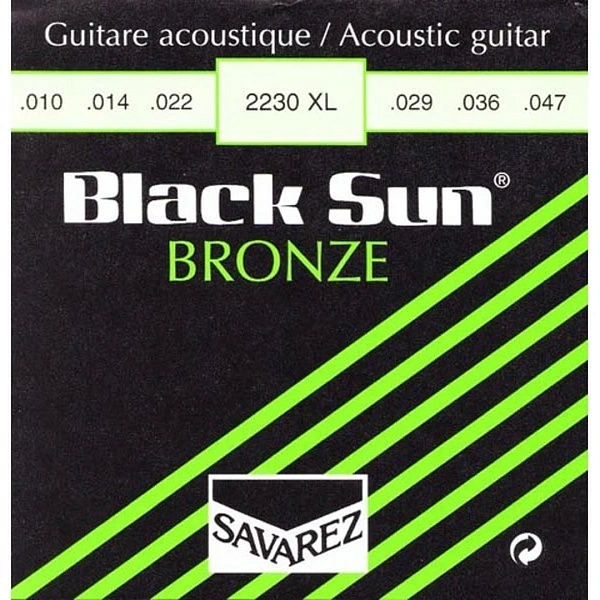 Струны для акустической гитары Savarez 2230XL Black Sun 10-47