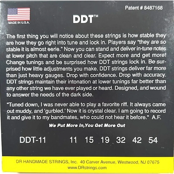 Струны для электрогитары DR DDT-11 11-54