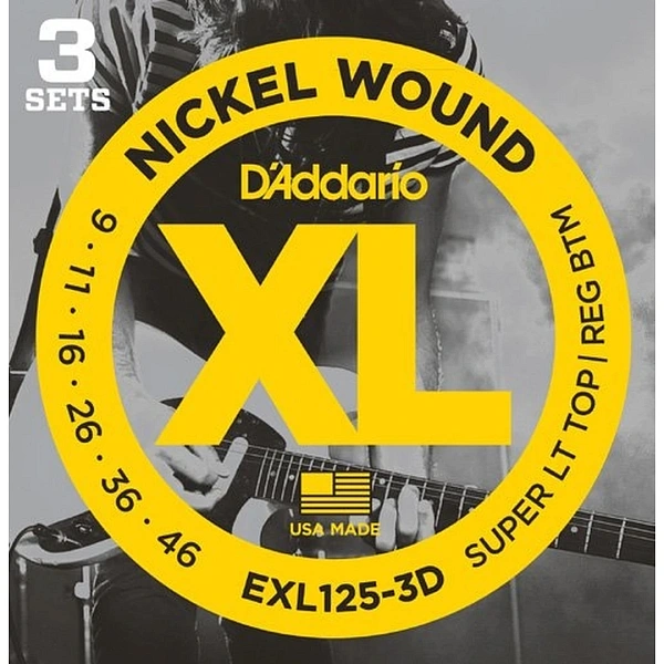 Струны для электрогитары D’Addario EXL125-3D 9-46