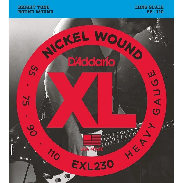 Струны для бас гитар D'Addario EXL230 55-110