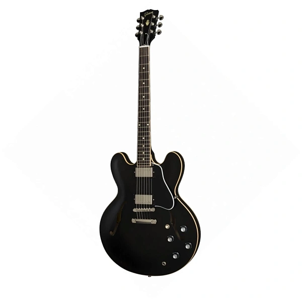 Полуакустическая гитара Gibson ES-335 Satin 2019 Trans Black