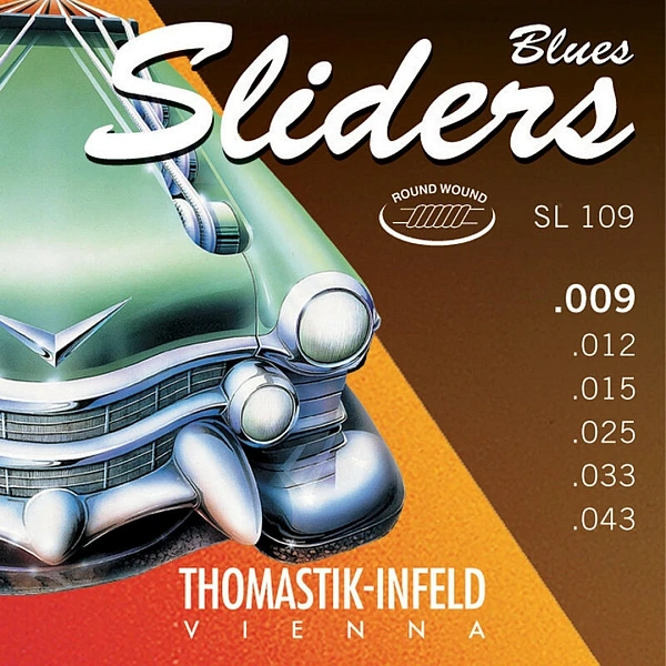Струны для электрогитары Thomastik SL109 Blues Sliders 9-43