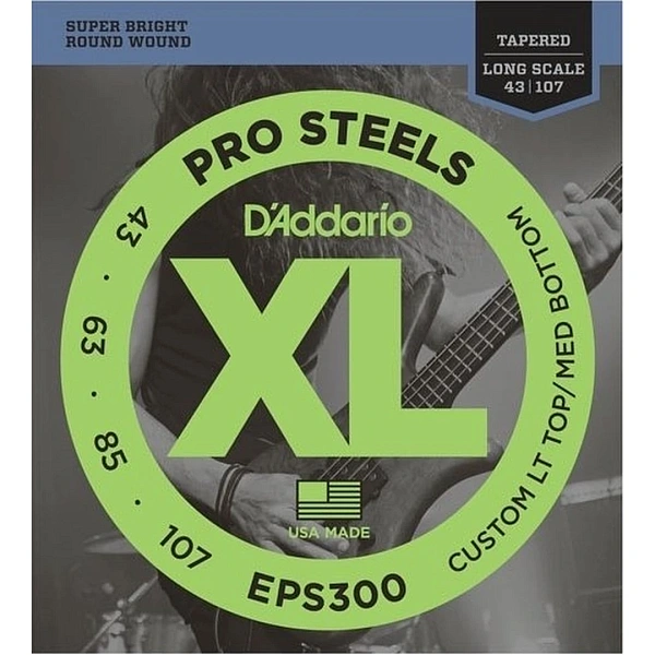 Струны для бас-гитары D'Addario EPS300 ProSteels 43-107