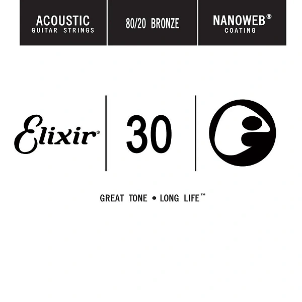 Струна для акустической гитары Elixir 15130 .030