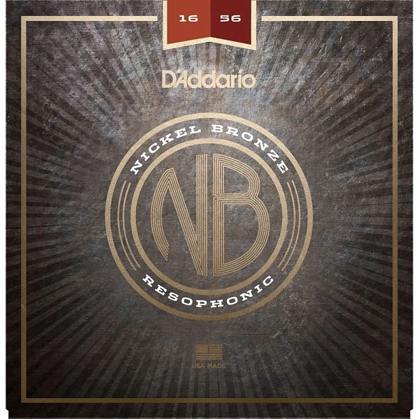 Струны для резонаторной гитары D’Addario NB1656 Nickel Bronze 16-56