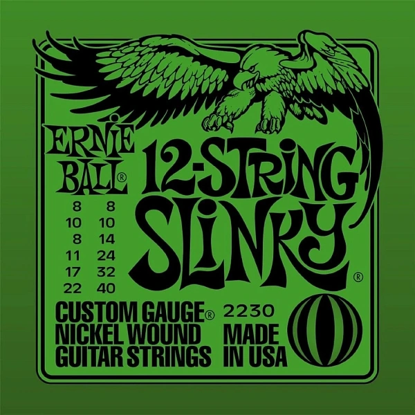 Струны для электрогитары Ernie Ball 2230 Nickel Slinky 12 8-40