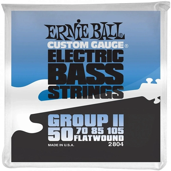 Струны для бас-гитары Ernie Ball 2804 Flat Wound Bass Group II 50-105