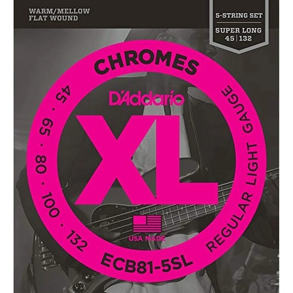 Струны для бас-гитары D’Addario ECB81-5SL 45-132