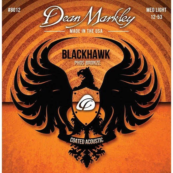 Струны для акустической гитары Dean Markley 8012 Blackhawk Pure Bronze 12-53