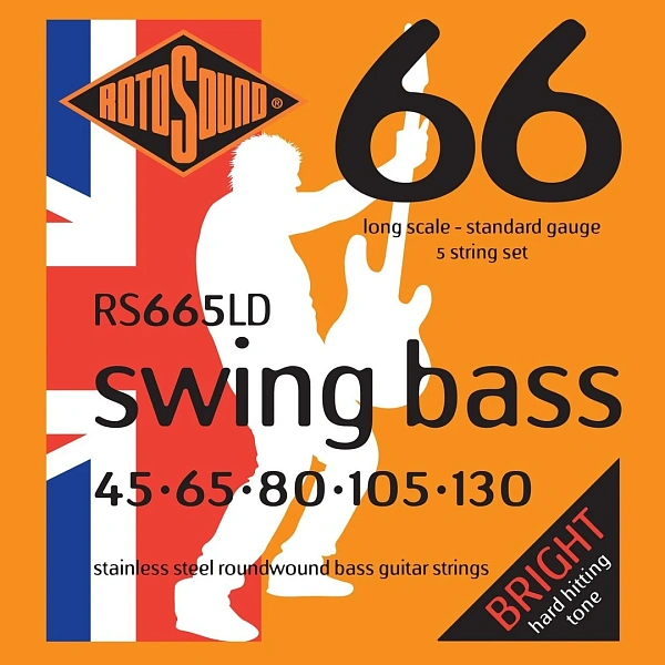 Струны для бас-гитары Rotosound RS665LD Bass Strings Stainless Steel 45-130