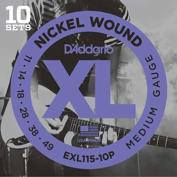 Струны для электрогитары D’Addario EXL115-10P 11-49