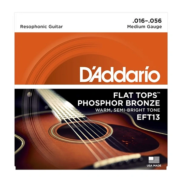 Струны для резонаторной гитары D'Addario EFT13 16-56