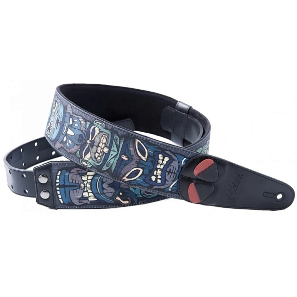 Ремень для гитары RightOn Straps Steady Mojo Tiki Blue