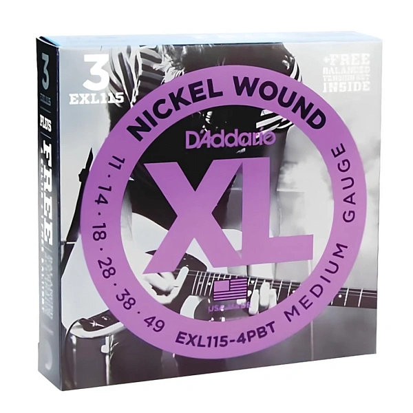 Струны для электрогитары D’Addario EXL115-4BT 11-49