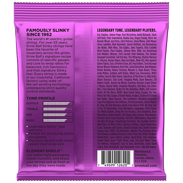 Струны для электрогитар Ernie Ball 2620 11-58