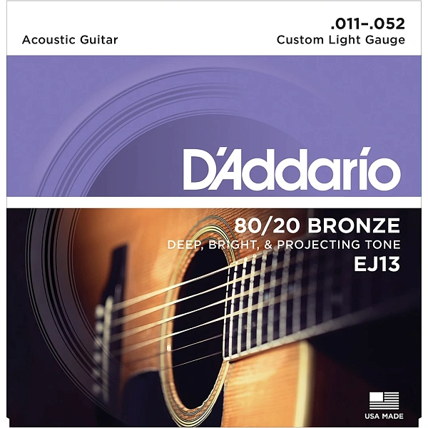 Струны для акустической гитары D'Addario EJ13 11-52