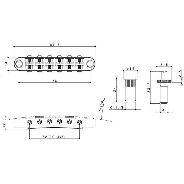 Бридж Gotoh GE-103BT-N