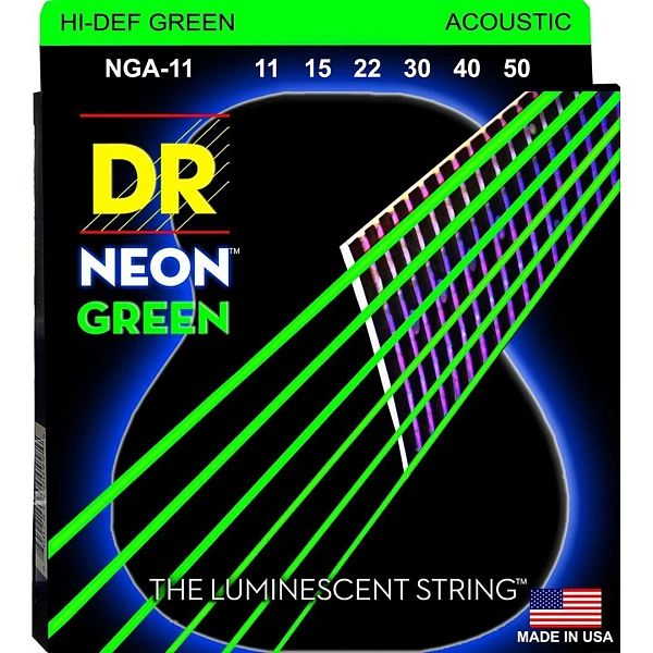 Струны для акустической гитары DR Neon NGA-11 11-50