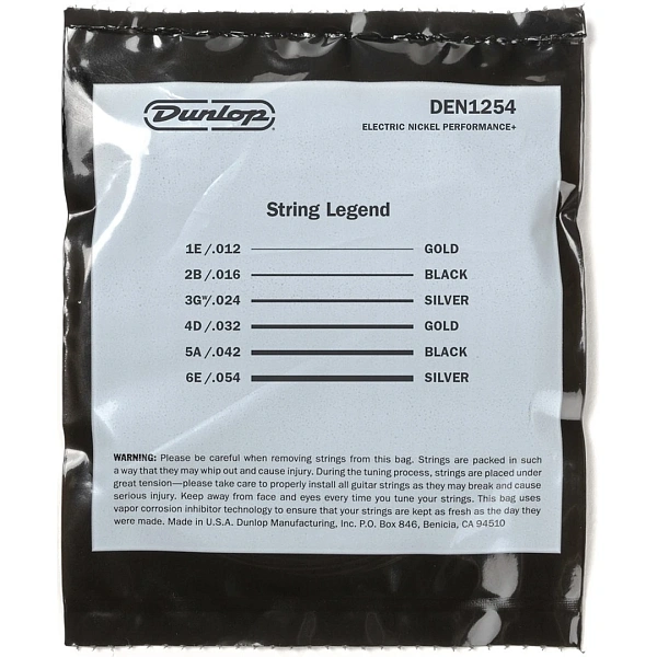 Струны для электрогитары Dunlop DEN1254 12-54