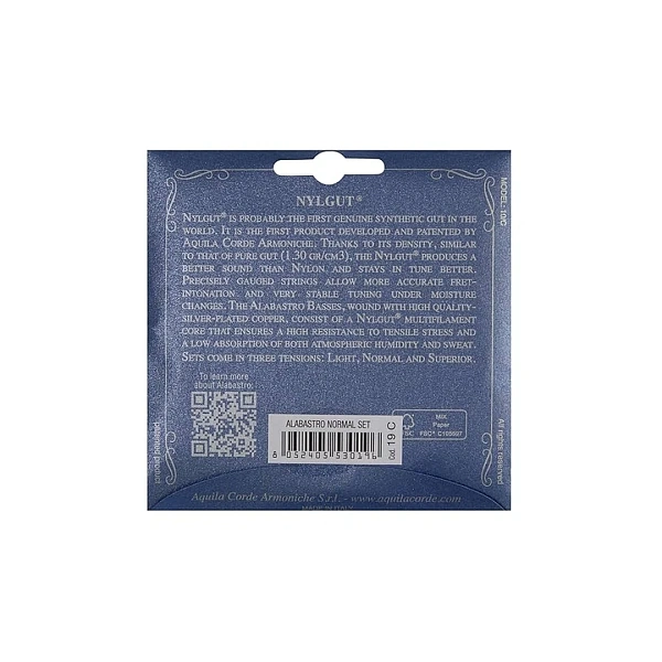 Струны для классической гитары Aquila Alabastro 19C