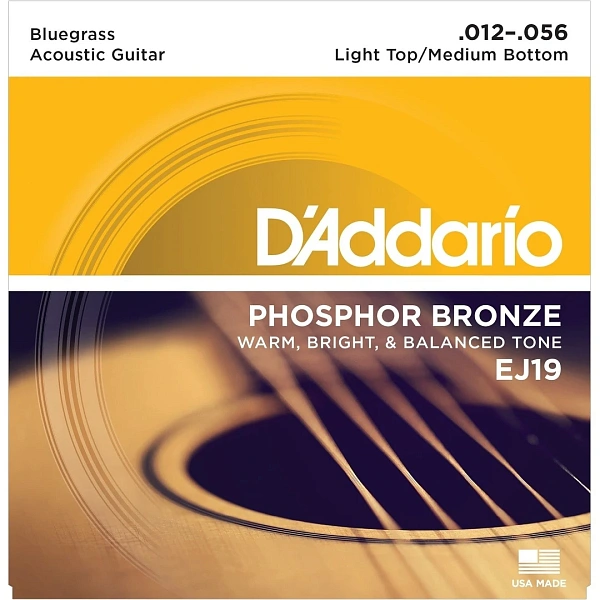 Струны для акустической гитары D'Addario EJ19 12-56