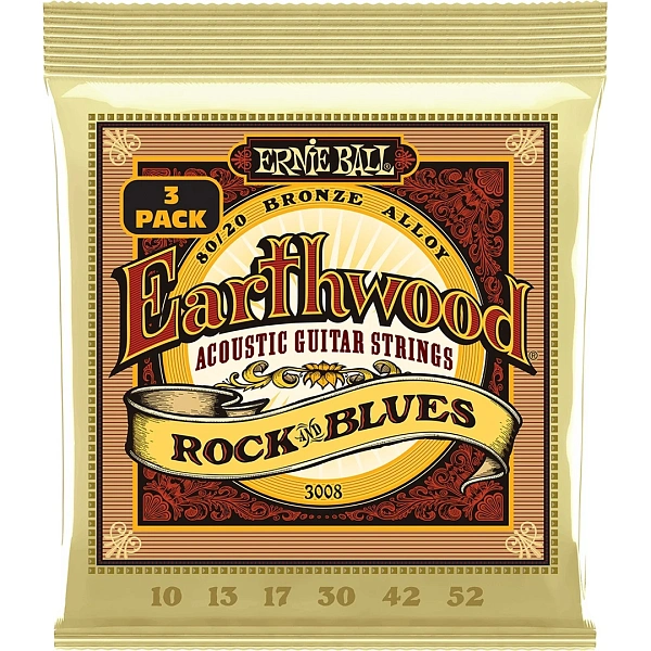 Струны для акустической гитары Ernie Ball 3008 10-52